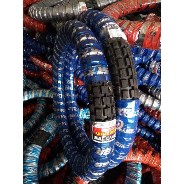 **BAN TERMURAH** BAN BARU SEPASANG DEPAN BELAKANG SEMI TRIL MOTIF TAHU MOTOR RING 17,250DAN275