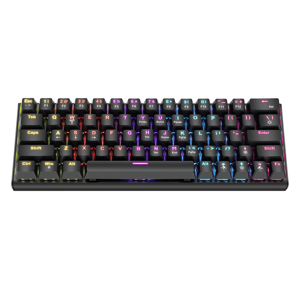 G101D Portable Mechanical Gaming Keyboard With RGB Backlit Keyboard 63 Keys Type-C Wired Keyboard Fo