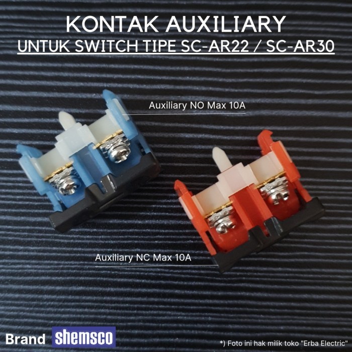 MU99 Shemsco AR9B-290 Auxiliary Normally Open NO Kontak Switch Button Fuji