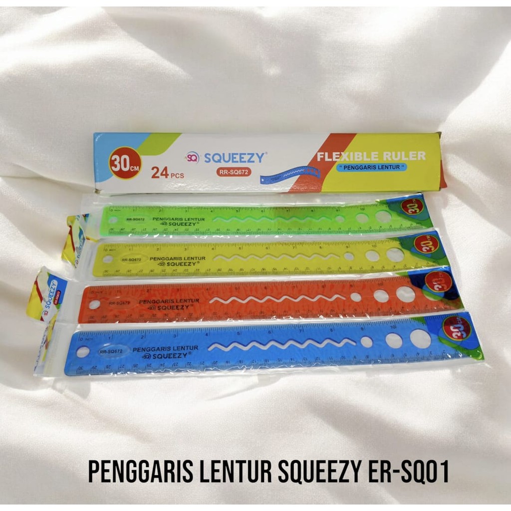 

Penggaris Murah 30cm Lentur Squeezy ER-SQ672