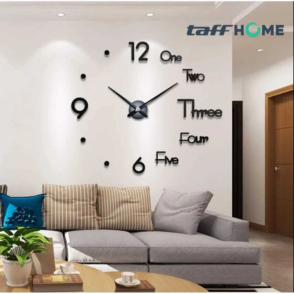 

TaffHOME Jam Dinding Besar DIY Giant Clock Underline dan Angka 120cm - JM-09