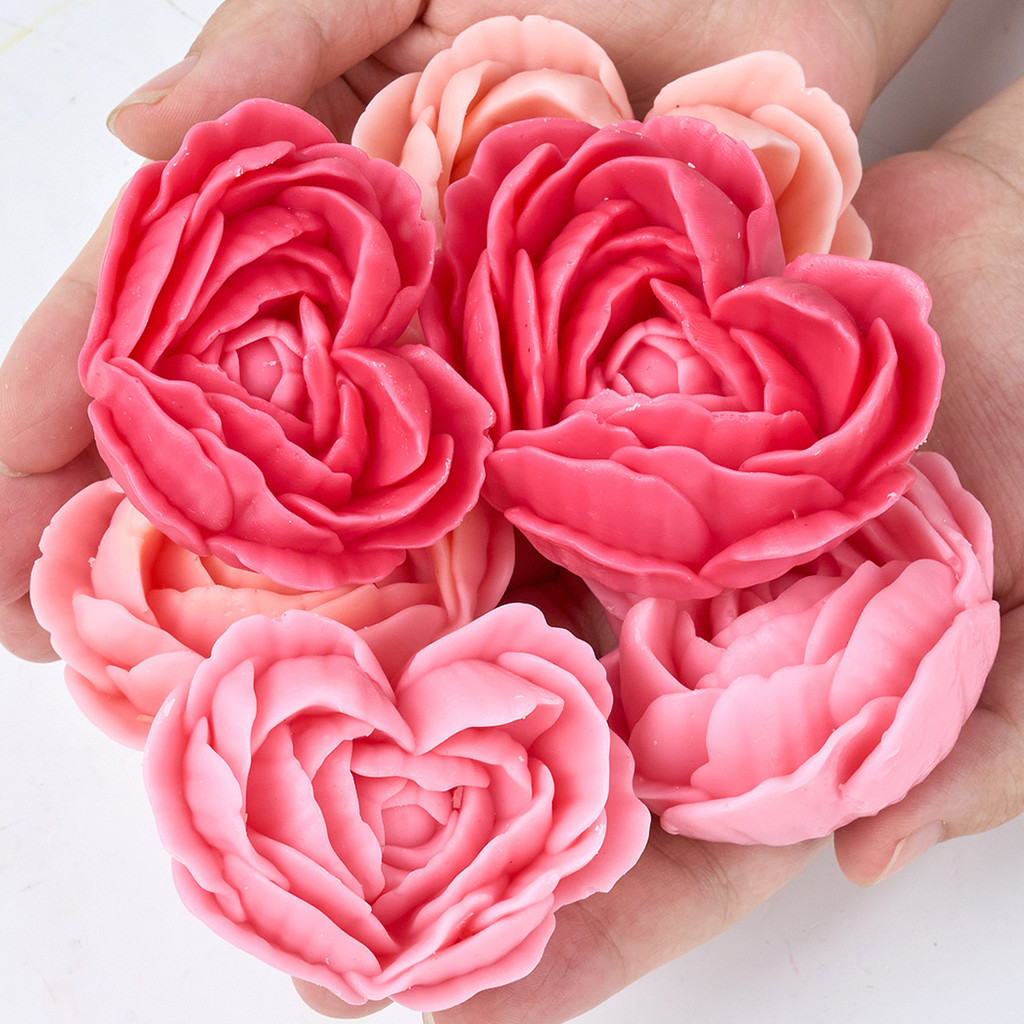 

Heart Rose Silicone Candle Mold DIY Valentine's Day Love Flower Craft Gifts Making Plaster Resin Chocolate Cake Baking Molds