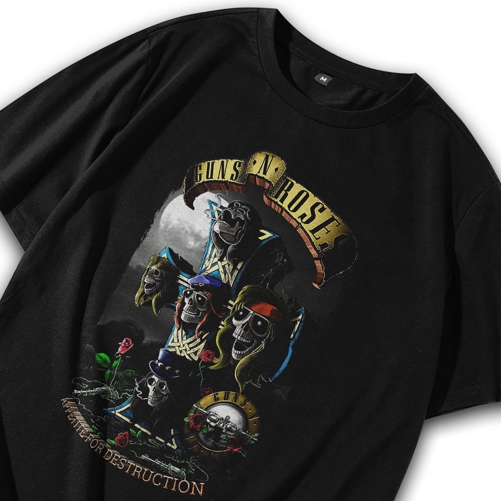 Baju Band / Kaos Band Guns N Roses 3d / T shirt Band / Tshirt Vintage Band / Musik Metal Punk Rock O