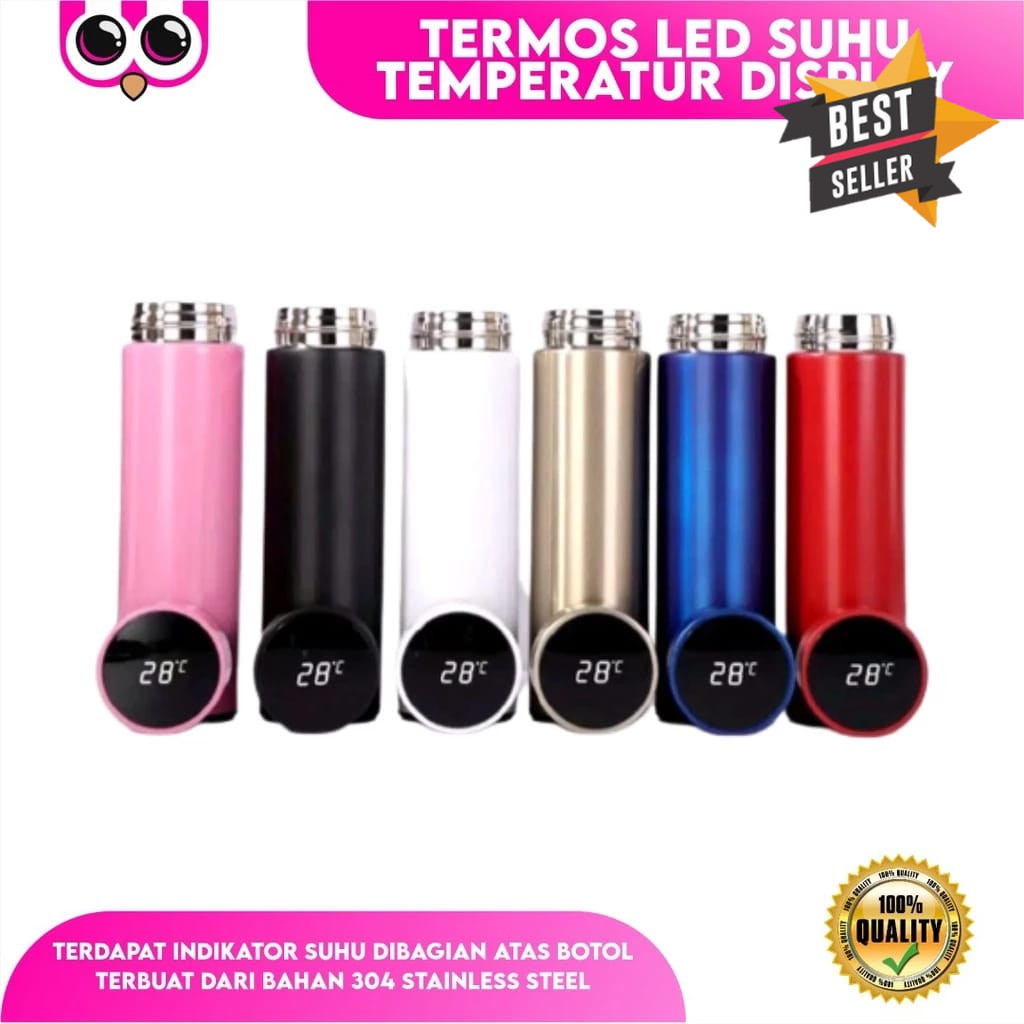 Termos LED Vacum Mini Suhu Temperatur Smart Sakura Tumbler Kopi Stainless Steel Aesthetic Botol Minu