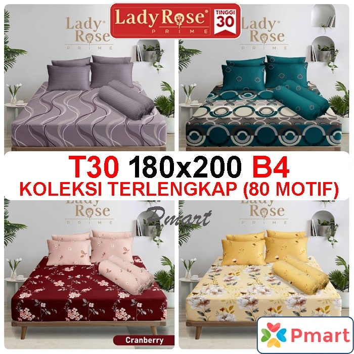 KK87HN66 SPREI LADY ROSE 180x200 BANTAL 4 / SPREI LADY ROSE 180x200 BANTAL 4 / SPREI BANTAL 4 LADY R