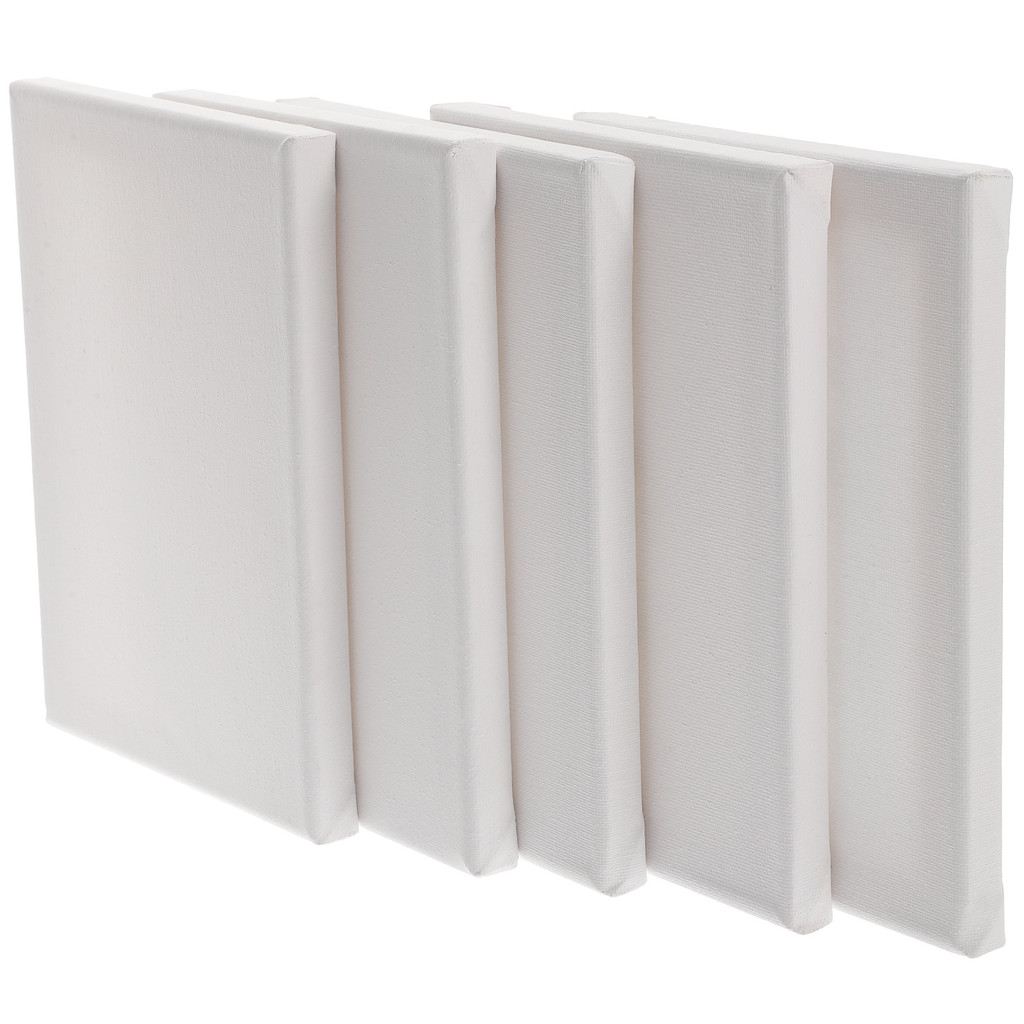 

5 Pcs Blank Canvas Paint Board for Acrylic Painting Small Canvases 6x8 Pouring Supplies Bulk Classic Round Watercolor