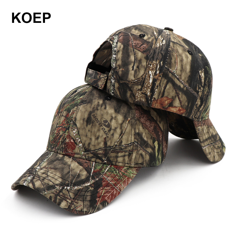 KOEP New Outdoor Jungle Fishing Baseball Hat Cap Man Camouflage Hunting Hat Casquette Oak Camo Snapb