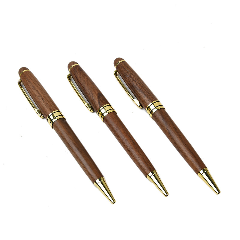 

Natural wooden ballpoint pen calligraphy pen Walnut wood ballpoint pen set