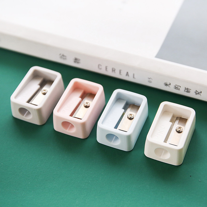 

Plastic Cute Pencil Mini Sharpeners Candy Color Standard Pencil Cutting Machine Student School Office Stationery