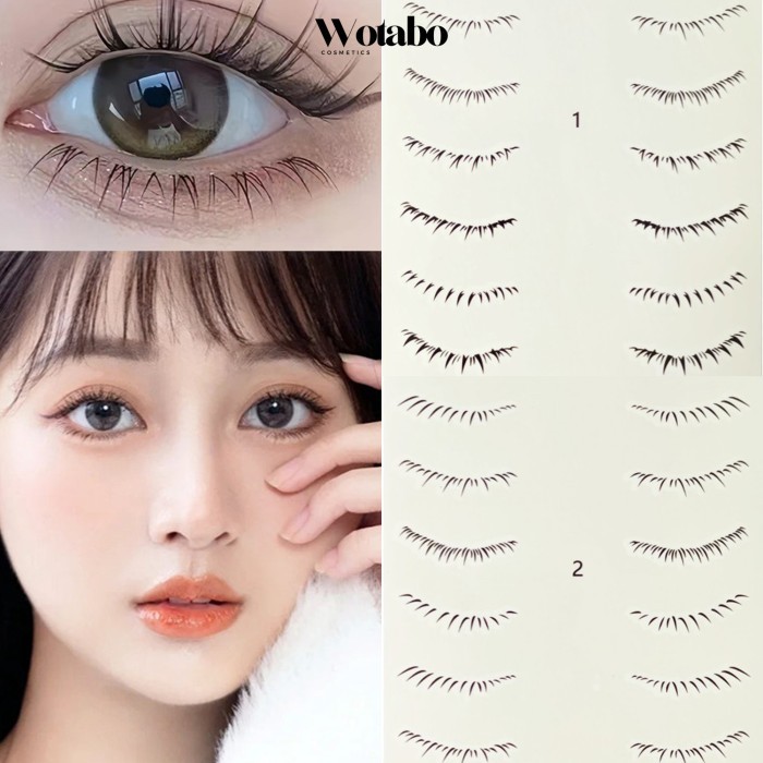 WOTABO Sticker Bulu Mata Bawah Bulu Mata Bawah Sticker Tato Bulu Mata Eyelash Stamp Stempel Bulu Mat