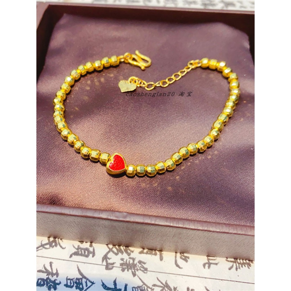 17K EMAS ASLI /COD ❤️Hati merah jantung gelang halus hati, gelang emas patah