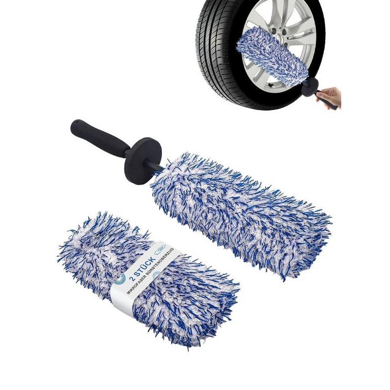 Car Wheel Brush Wheel Rim Brush Car Tire Brush Wheel Brush Set for Car Detailing Microfiber Car Wash