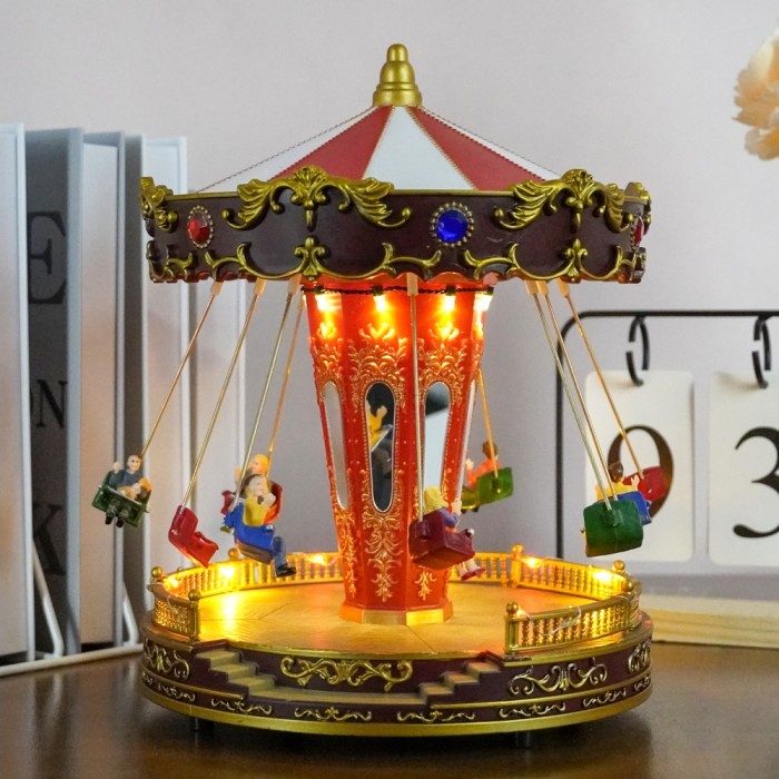 

Hiasan natal Christmas LED Musical Carousel