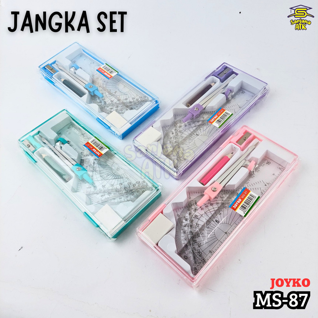

Jangka Set / Compass Math Set / Jangka Set Penggaris Joyko MS-87