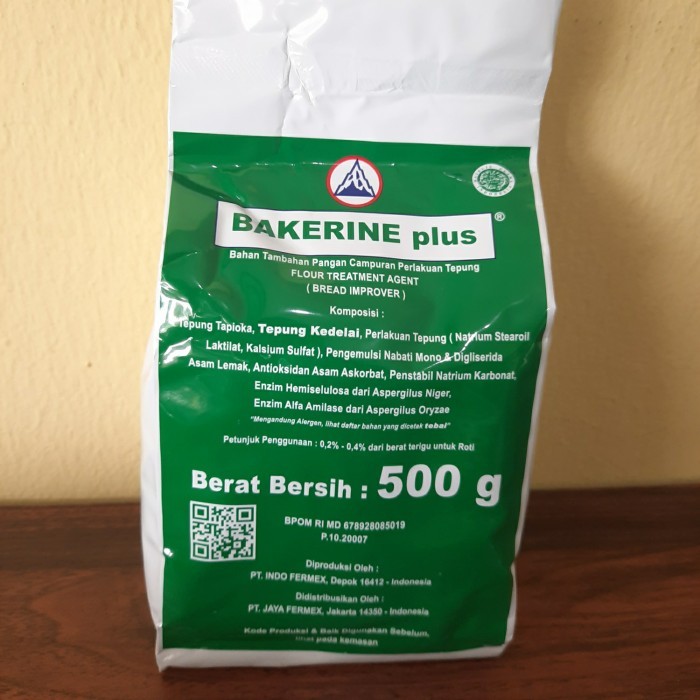 

BAKERIN PLUS KEMASAN 500GR - BREAD IMPROVER / PELEMBUT KUE
