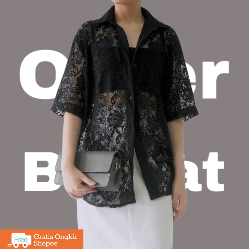 outer brokat | outer brokat kondangan kekinian | outer brokat premium | hitam