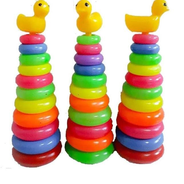 Mainan Edukasi Anak Donat Susun 6 Besar Plus Bebek