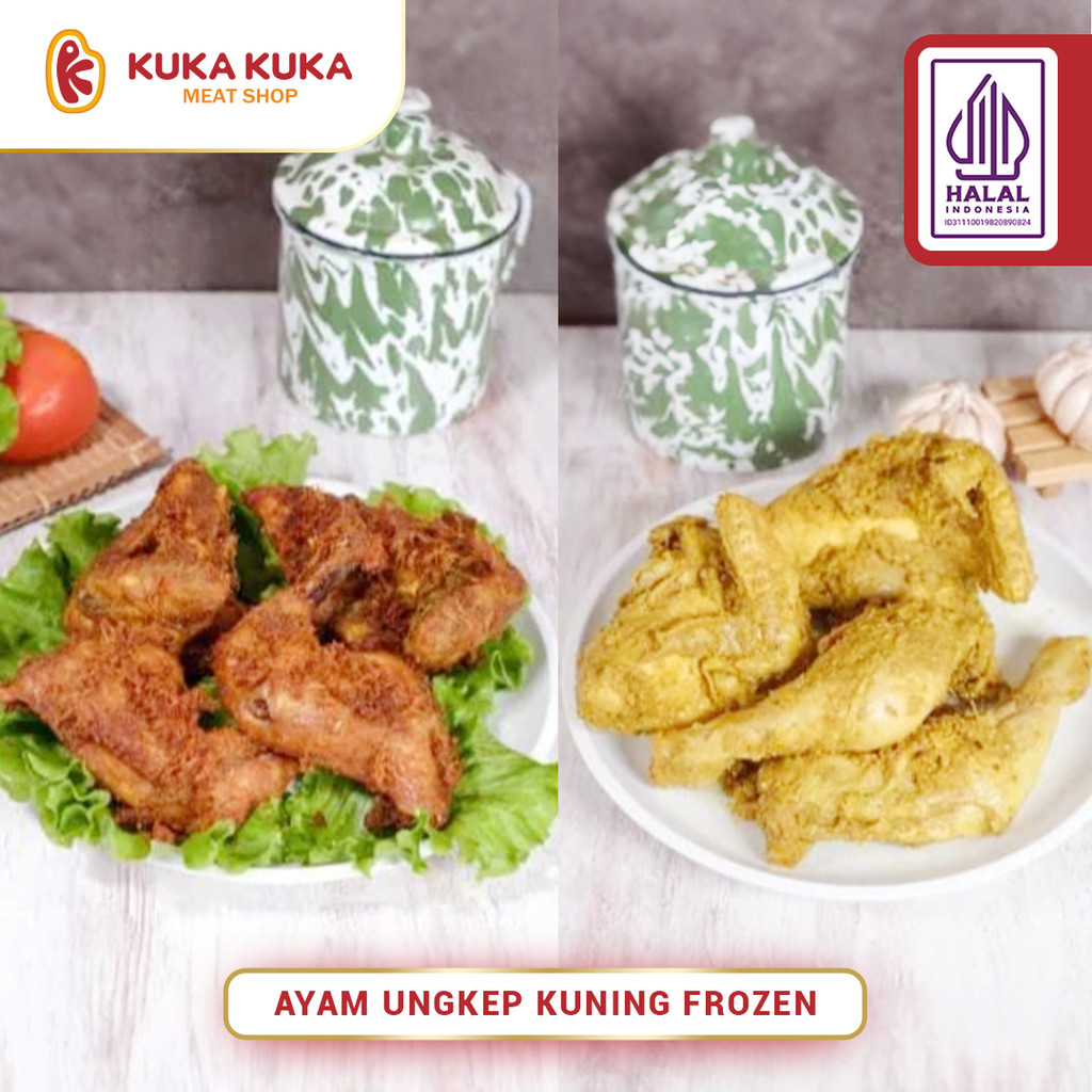 

Ayam Ungkep Bumbu Kuning Frozen Siap Goreng, Ayam Goreng Bumbu isi 2pc / 4pc - GURIH