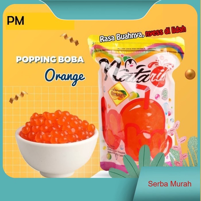 

popping boba pecah sirup 500gr - jeruk