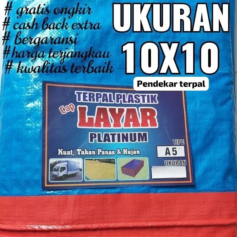 DISTRIBUTOR terpal TERPAL plastik A5 UKURAN 10x10