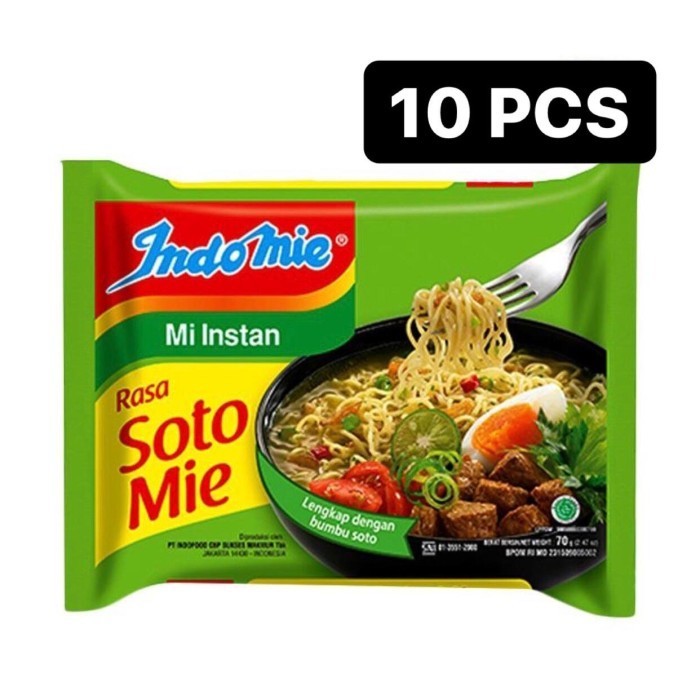 

Paket Indomie rasa Soto Mie 10 bungkus