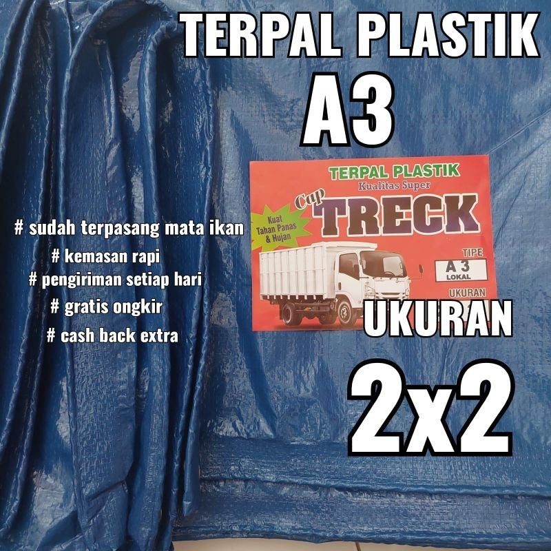 DISTRIBUTOR TERPAL DISTRIBUTOR TERPAL Terpal plastik A3 ukuran 2x2 meter cap TRECK