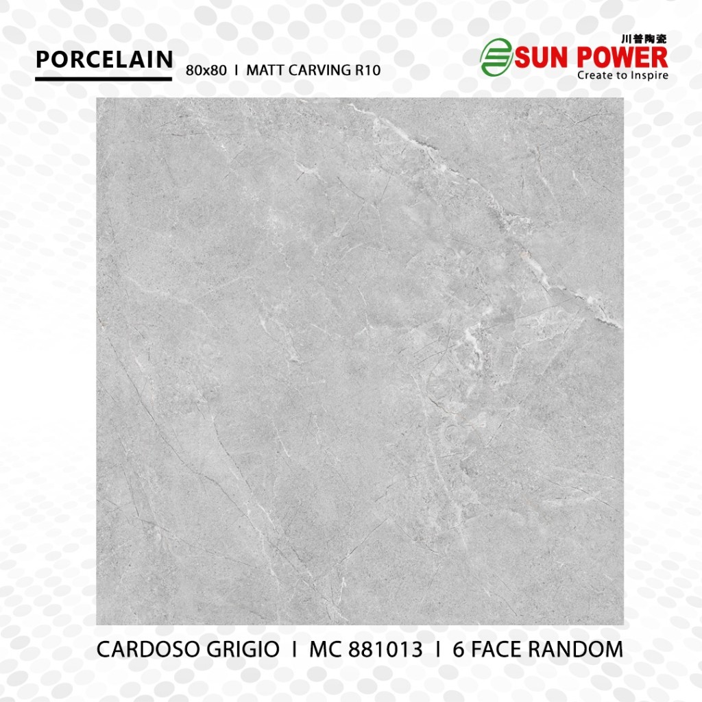 Granit Lantai Matt Carving 80x80 - Cardoso Series | Sun Power murah