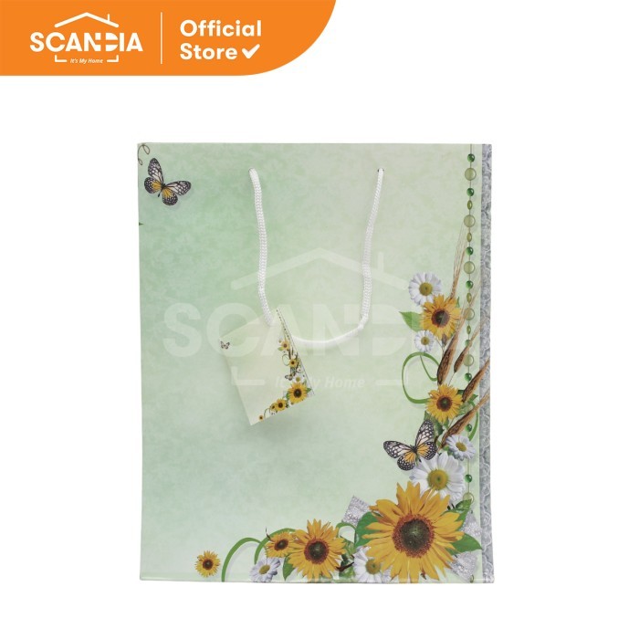 

SCANDIA Goodie Bag Occassions Bag 26X32.4cm Green Sunflower (SC0469)