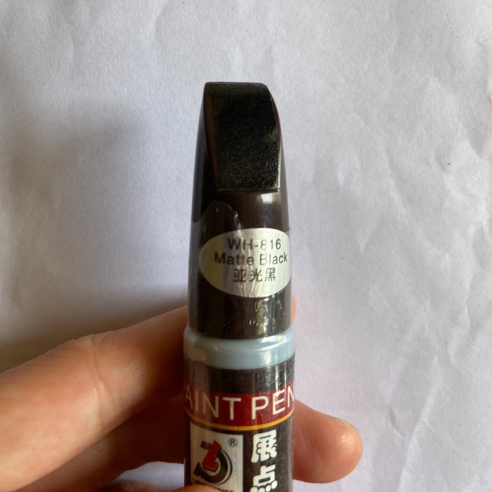 

jt Kompon Spidol Baret Dalam Penghilang baret body motor doff warna merah hitam biru Cat oles untuk lecet goresan bodi mobil motor matte dop dof Rubbing compound compond - Matte Black