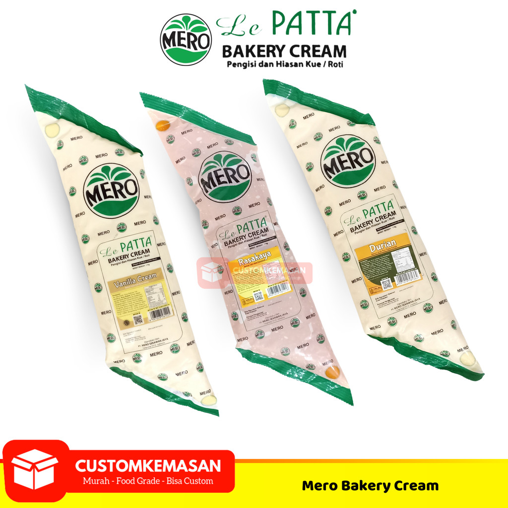 

Mero Le Patta Bakery Cream 1kg / Mero Le Patta Bakery Cream Bahan Isian Roti Kue / Bakery Cream / Bahan Isian Roti Kue / Filling Roti Donat / Mero Le Patta Filling