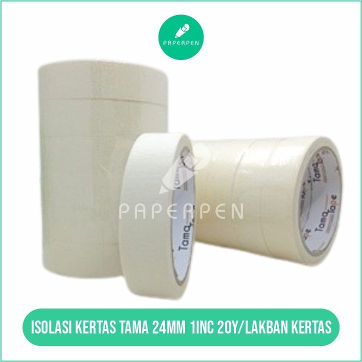 

(PST.ATK) Isolasi Kertas Tama 24Mm 1Inc 20Y/Lakban Kertas