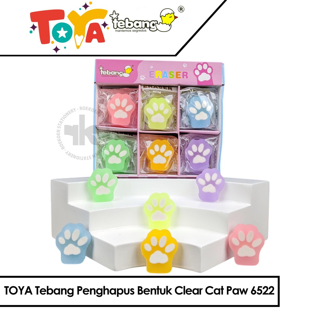 

TOYA Tebang Penghapus Bentuk Clear Cat Paw TB6522