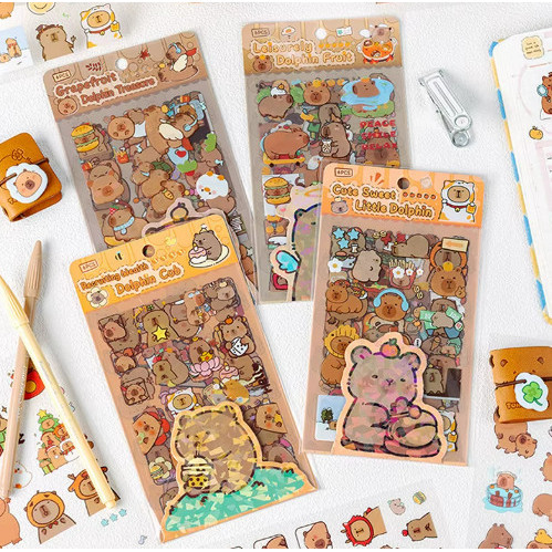 

6 Sheets/ Pack Sticker Cartoon Kawaii Deco Stiker CAPYBARA DAILY Edition Gwiyeo Cute