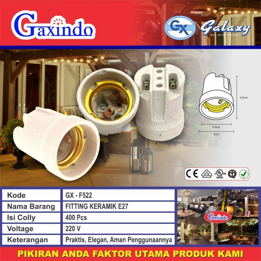 Fitting Keramik Porslen gantung Fitting lampu