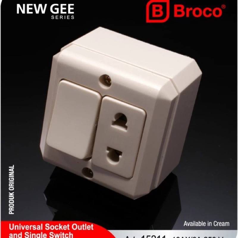 Saklar Engkel Stop Ob Segi Broco Saklar Tunggal Stop Kontak Outbow Broco
