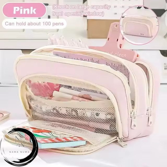 

ZHIBIGE Tempat Pensil Multi Layer Pencil Case Compact Pouch Stationary - MG-1354