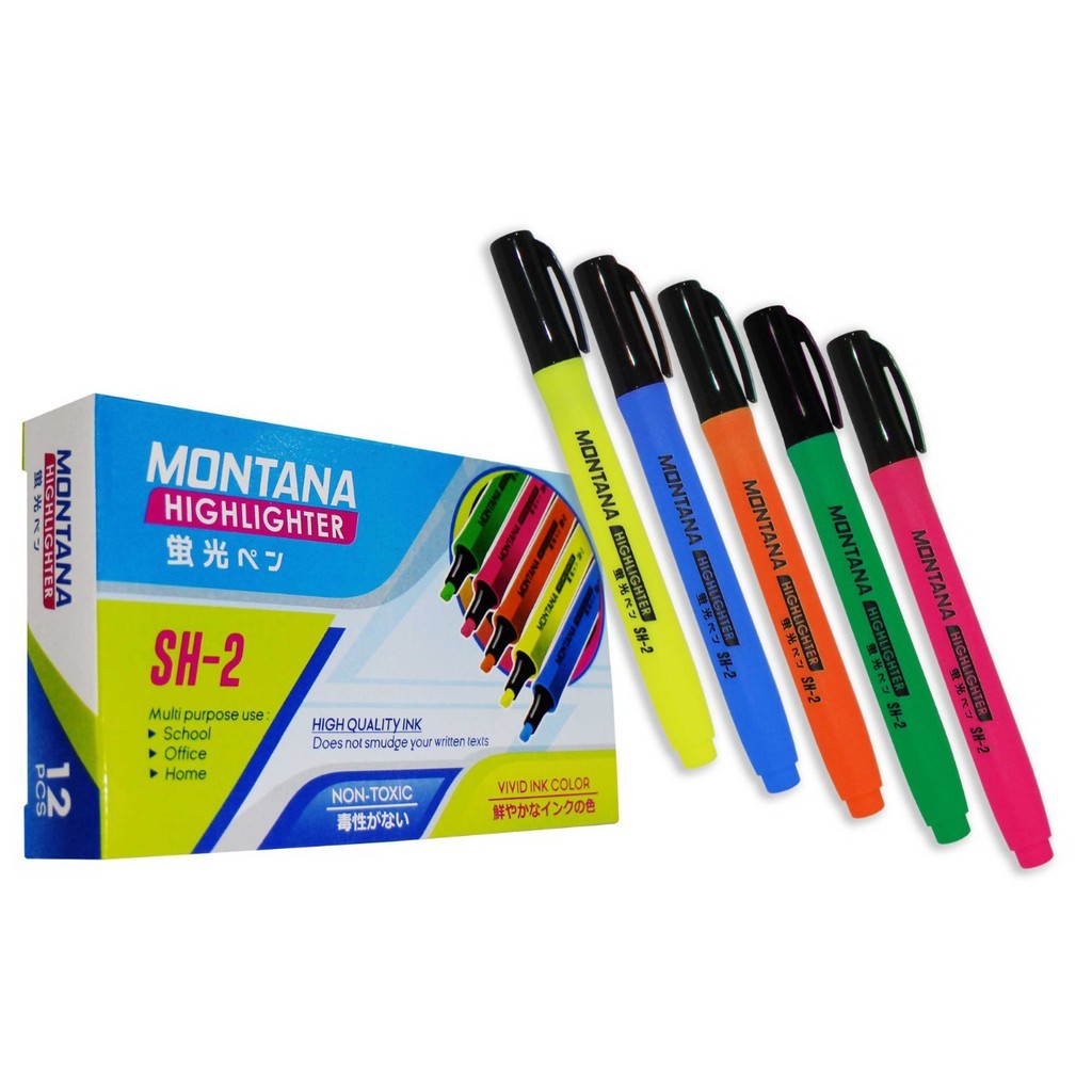 

MONTANA Highlighter Stabilo 1 Pcs Color Marker Penanda Berwarna SH-2