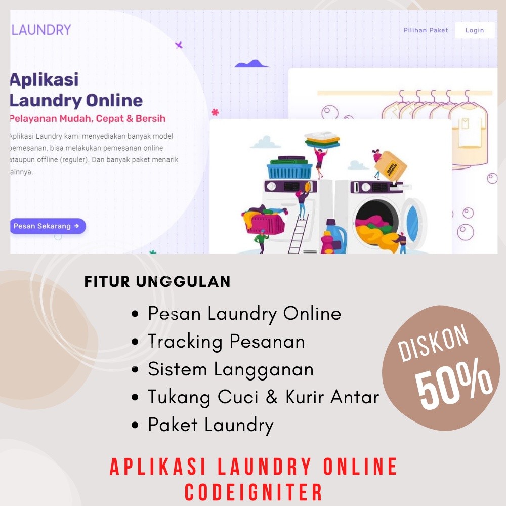 Source Code Laundry Online Berbasis Web Codeigniter By Kodeaset