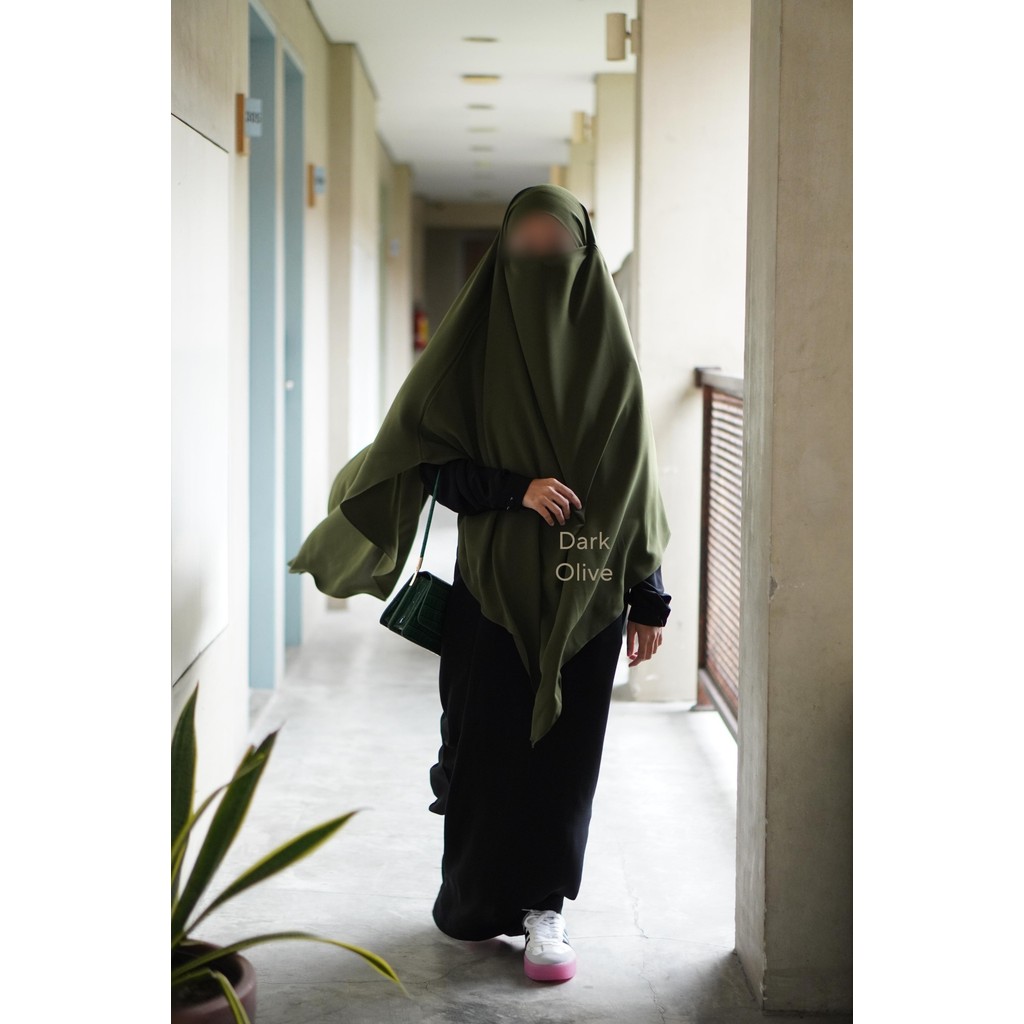 UMMAIRA ABAYA FK FLO 2, French Khimar anti UV untuk safar, umroh adem dan lembut