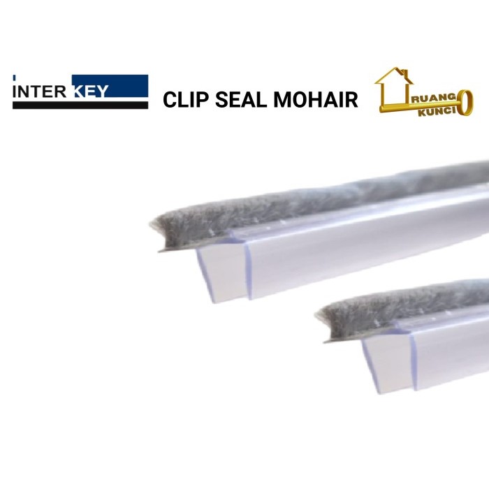 Clip Seal Pintu Kaca Mohair Bulu Klip Seal Mohair Ukuran 10/12mm 250cm - 10mm@2.2m