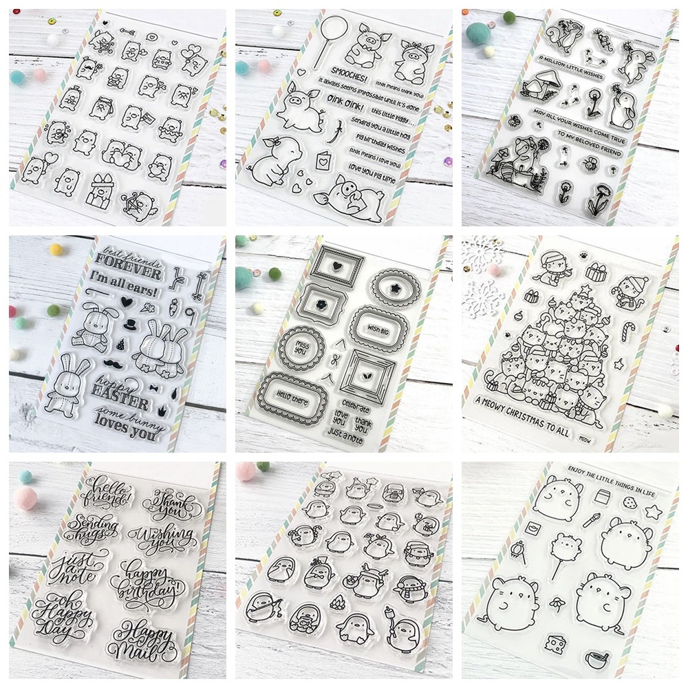 

Little Bear Agenda Stamps Honey Bunny Rubber Clear Stamps For DIY Scrapbooking Album Card Making Decoration Paper Craft Stamps