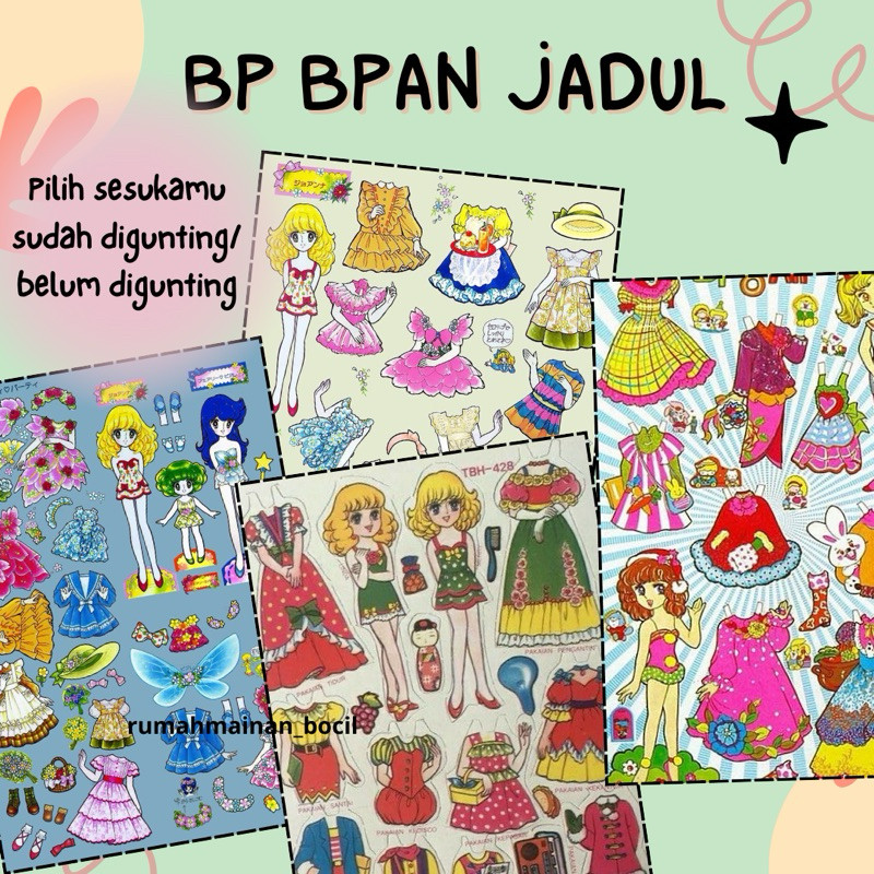 BP BPAN Jadul Paperdoll Orang Orang Kertas BEPE BEPEAN Jadul Mainan Kertas