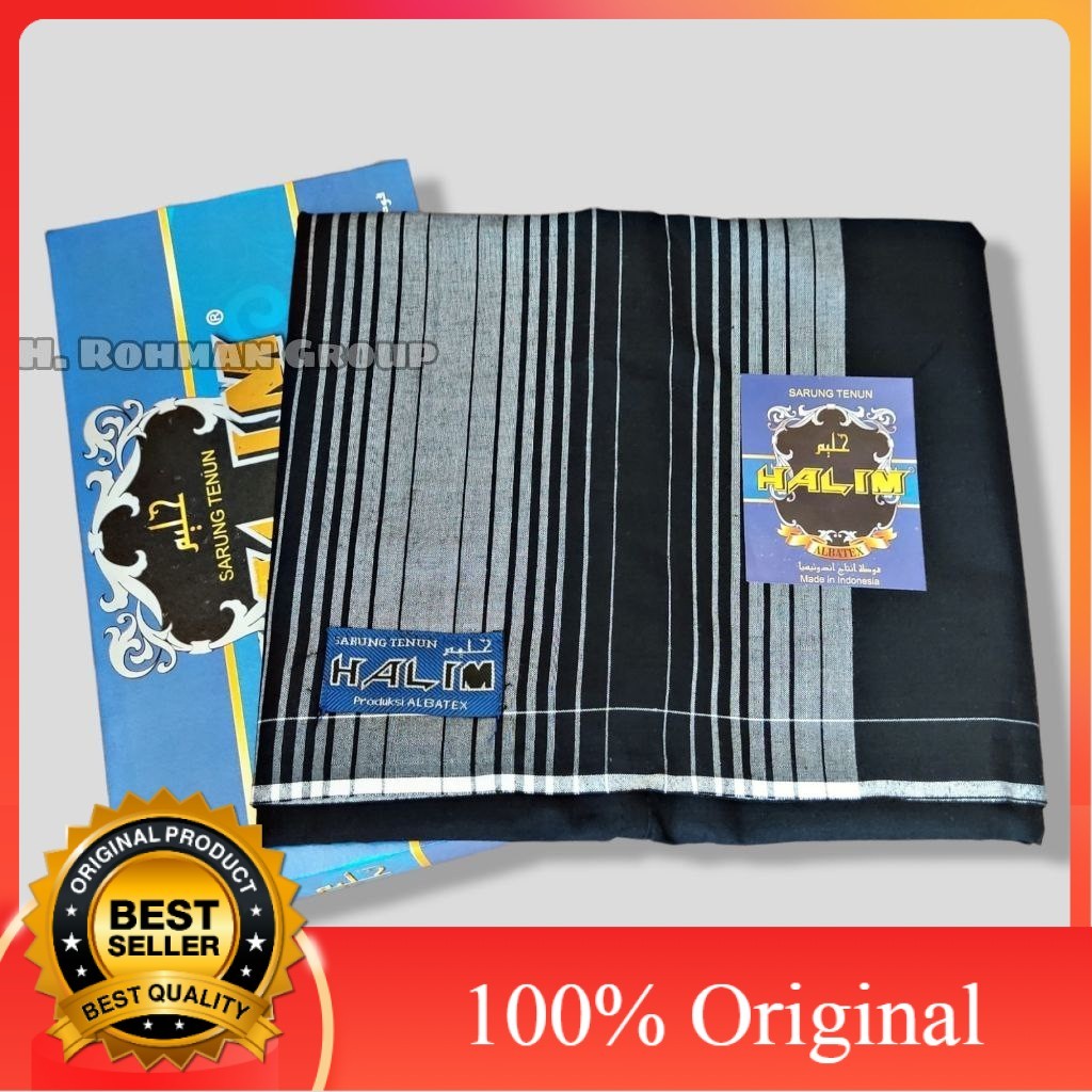 Sarung Tenun Hitam Halim Premium Dewasa