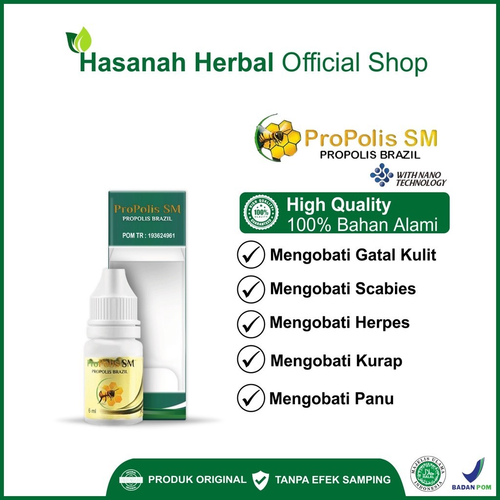 

Propolis SM Obat Herpes Gatal Gatal Kurap Henbal