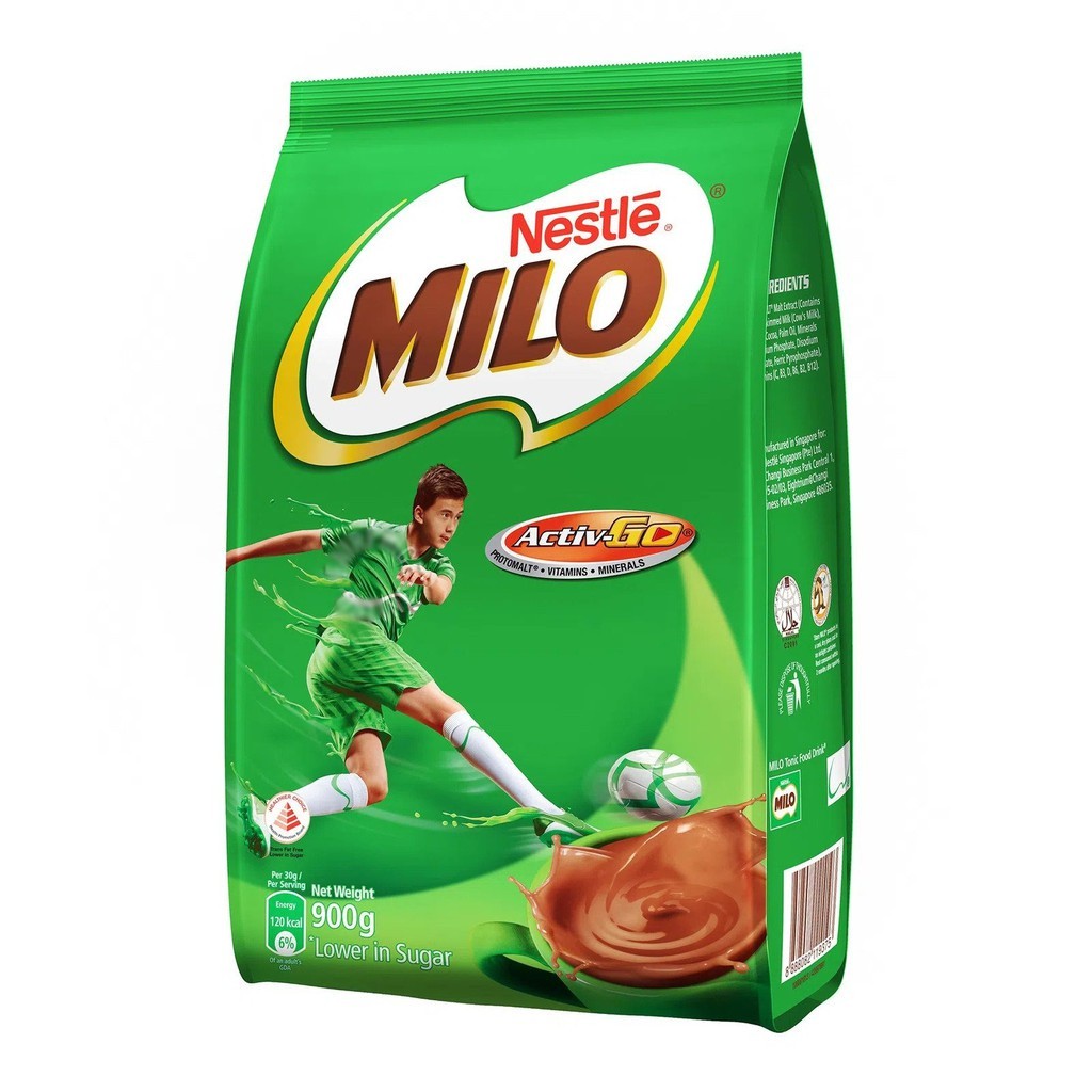 

MILO Instant Chocolate Malt Drink Powder Refill 900gram asal Singapore