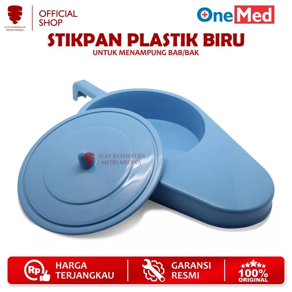 Stikpan Plastik Onemed Pispot Sodok Alat Bantu BAB Sendok Tangkai Medis