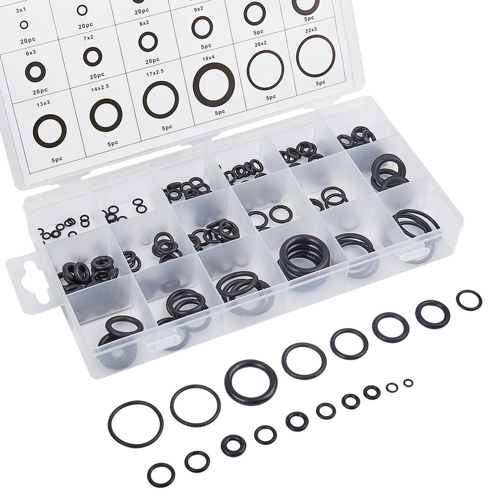 PROMO 225 PCS Sil O Ring Karet Seal O ring PCP Sil Oring Karet Seal Oring 1 Set Sil Oring Box Hidrol