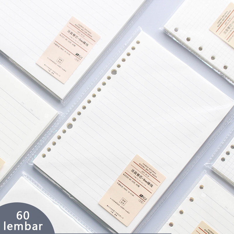 Note book A5 Vintage Aesthetic Ukiyo/Notebook refill Line /Blank KERTAS ISI BINDER A5/B5  LOOSE LEAF