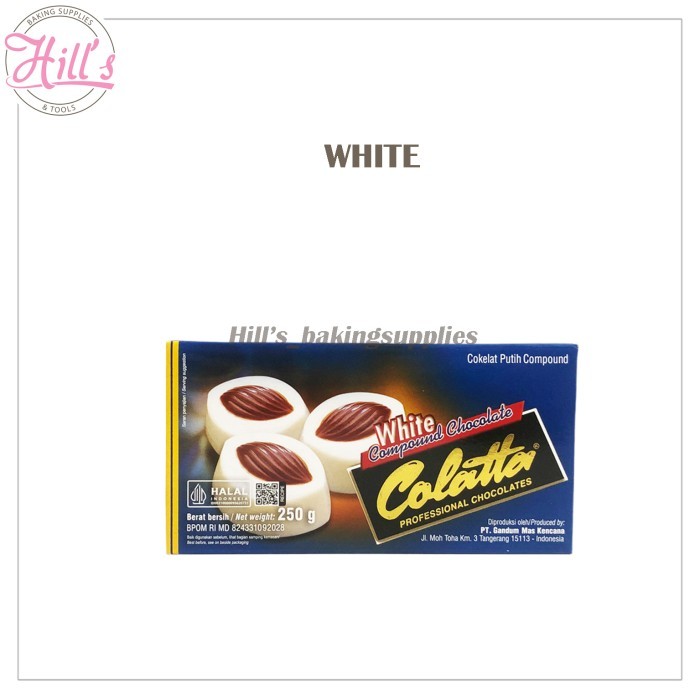 

COLATTA 250 GR CHOCOLATE COMPOUND DARK MILK WHITE / COLATA CHOCO COMPOND / COKLAT SUSU PUTIH BATANG MASAK 250GR - CLT-DARK 250gr