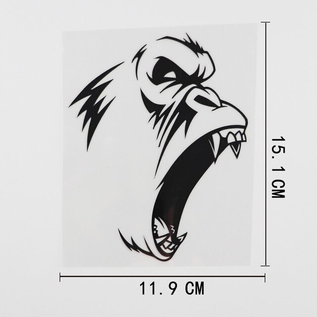 COD Stiker Cutting Kingkong Gorilla Monyet body motor mobil kaca visor helm spakboard anti air spion